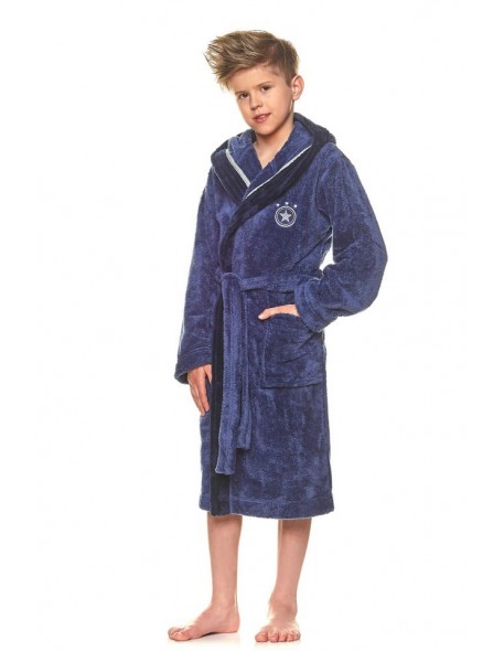 Bathrobe dziecięcy ciepły with hood L&L 2040 134-140