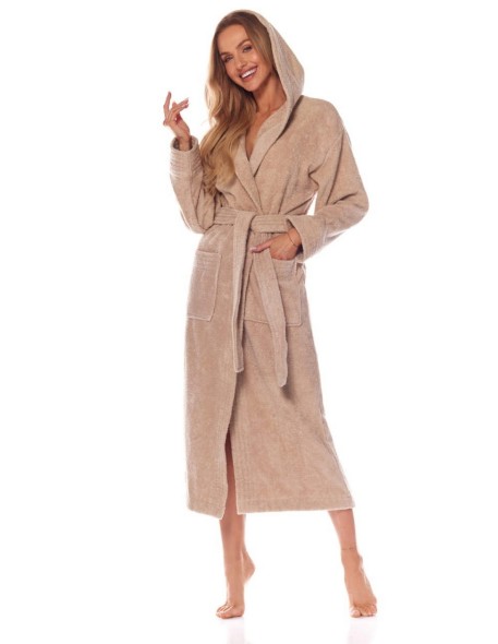 Bathrobe ladies' bawełniany long with hood L&L...