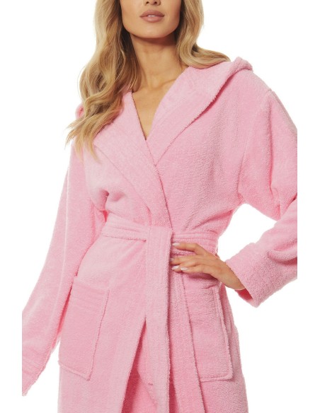 Bathrobe ladies' bawełniany long with hood L&L 2102