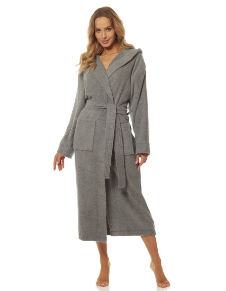 Bathrobe ladies' bawełniany long with hood L&L...