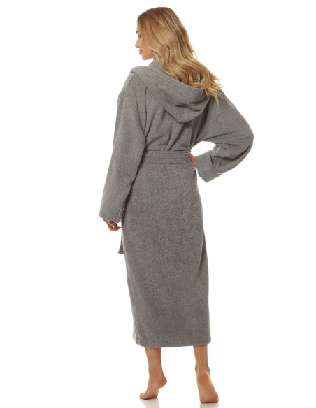 Bathrobe ladies' bawełniany long with hood L&L 2102