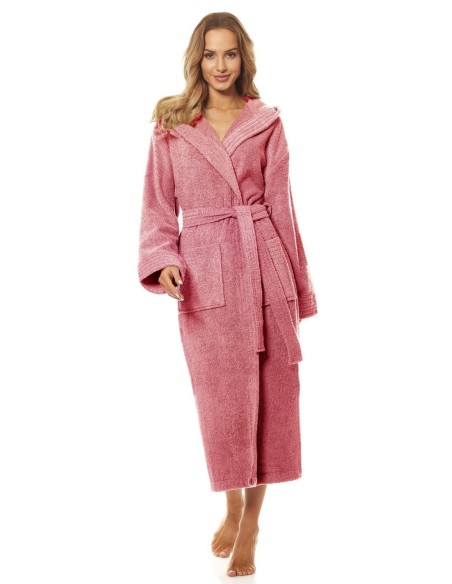 Bathrobe ladies' bawełniany long with hood L&L 2102
