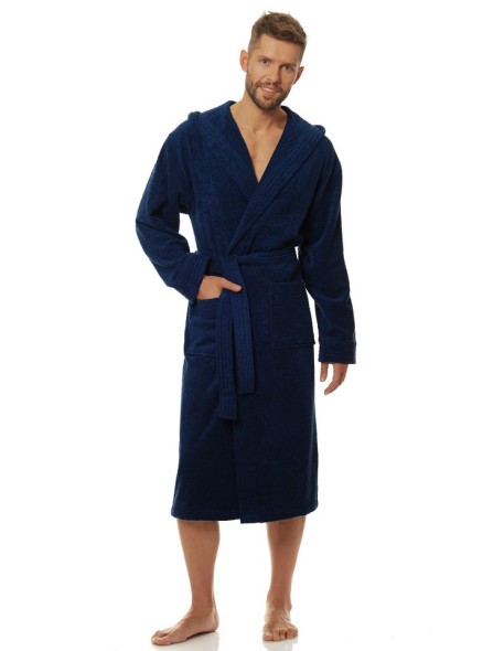 Bathrobe male bawełniany with hood L&L 2104