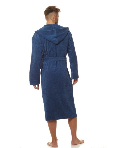 Szlafrok męski bawełniany z kapturem L&L 2104 