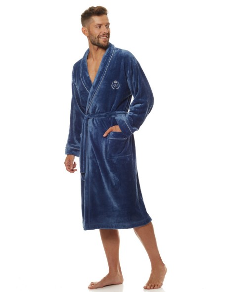 Szlafrok męski ciepły długi L&L Luca 2111 