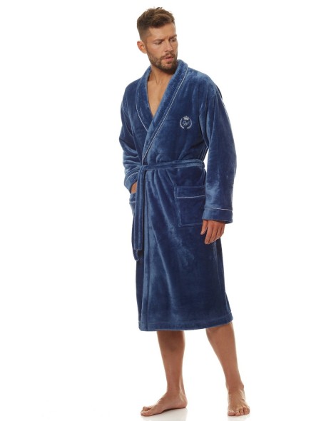 Szlafrok męski ciepły długi L&L Luca 2111 