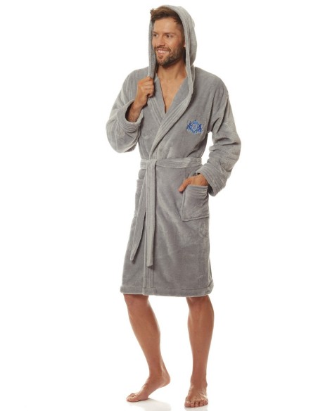 Szlafrok męski z kapturem L&L Costa 2110 