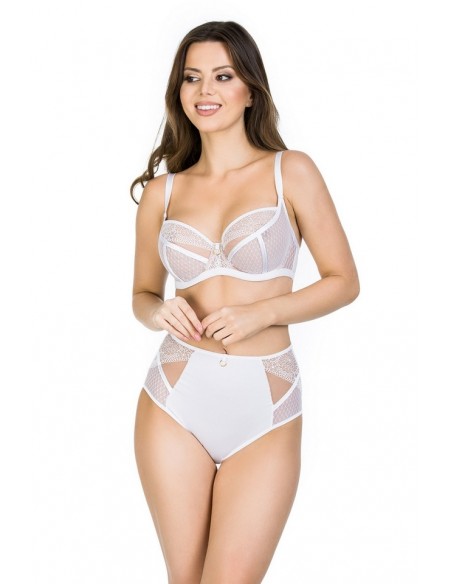 Briefs women's high Mediolano Dots white 19057