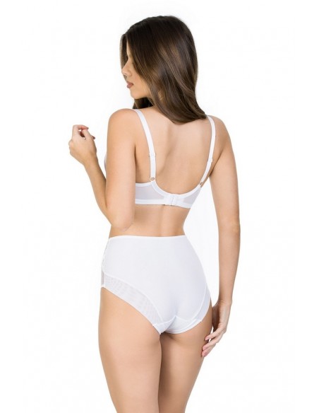 Figi damskie wysokie Mediolano Dots biały 19057 