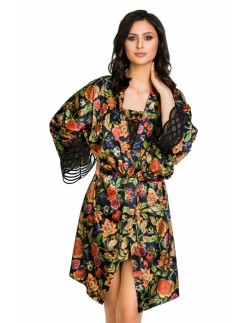 Bathrobe ladies' thin Mediolano Flower 20002