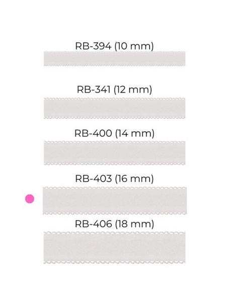 Ramiączka do biustonosza Materiałowe białe 16mm, Julimex rb-403