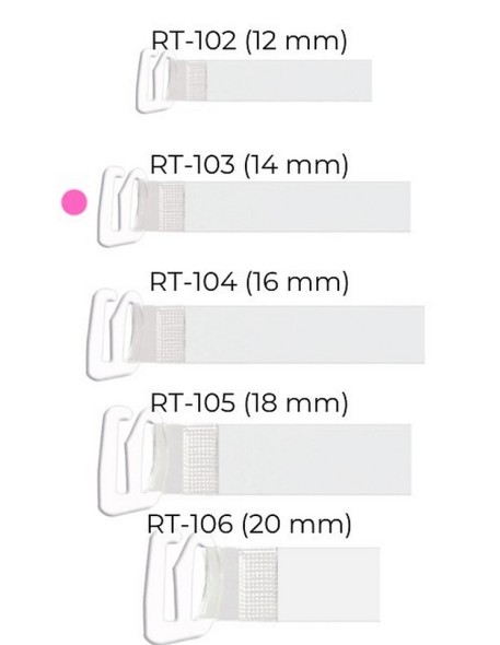 Ramiączka do biustonosza silikonowe transparentne 14mm, Julimex rt-103