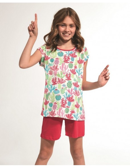Piżama dla dziewczynek krótka Cornette Cactus 357/79 