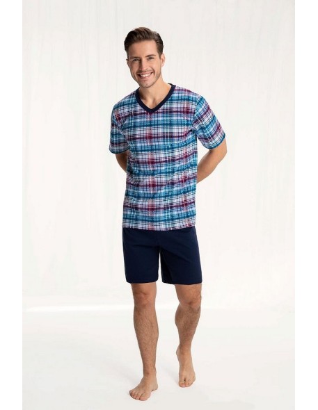 Piżama męska krótki rękaw m-2xl, Luna 793