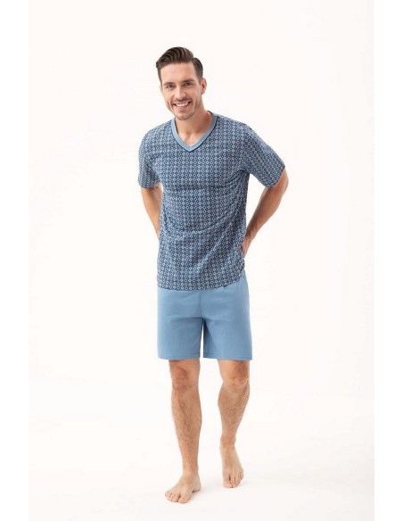Piżama męska krótki rękaw m-2xl, Luna 793