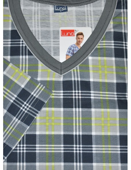 Piżama męska krótki rękaw m-2xl, Luna 793