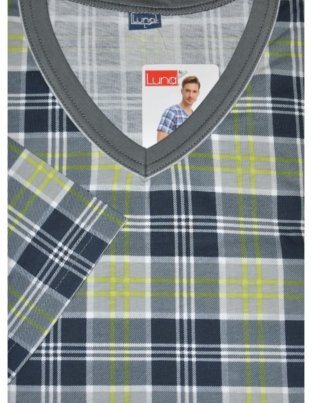 Piżama męska krótki rękaw m-2xl, Luna 793