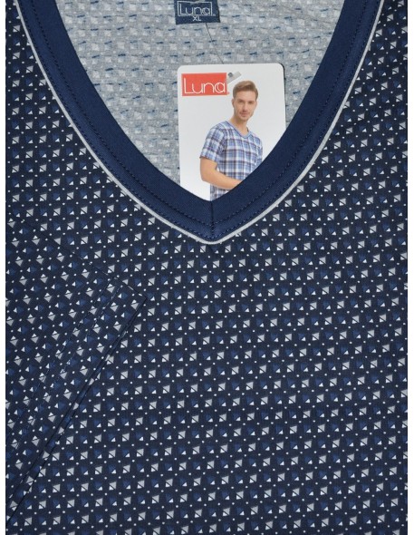 Piżama męska krótki rękaw m-2xl, Luna 793
