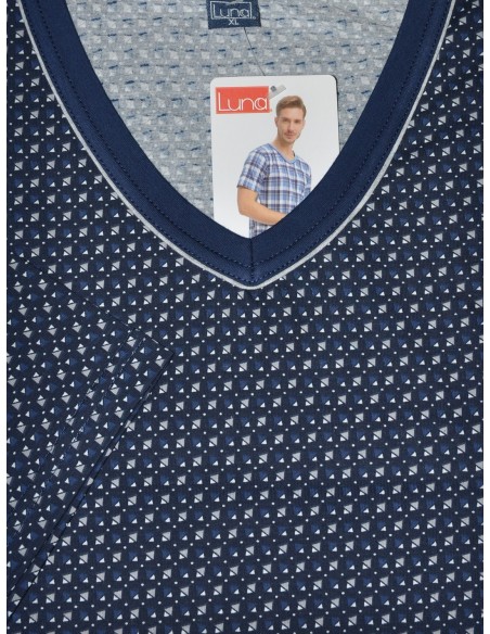 Piżama męska krótki rękaw m-2xl, Luna 793