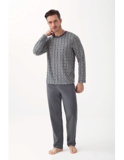 Piżama męska długi rękaw m-2xl, Luna 795 2