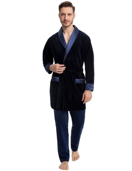 Bathrobe male short with collar l-2xl, Luna 425