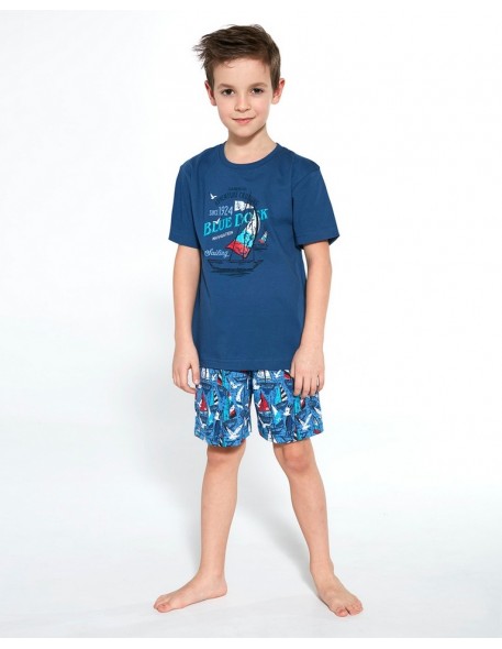 Piżama dla chłopca krótka Cornette Blue Dock 789/96 