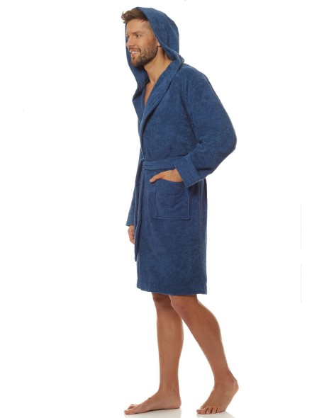 Szlafrok męski z kapturem L&L 2103 