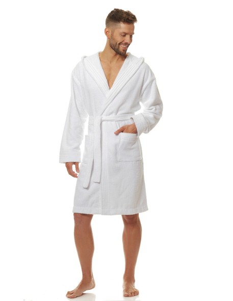 Szlafrok męski z kapturem L&L 2103 