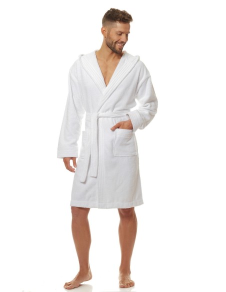 Szlafrok męski z kapturem L&L 2103 