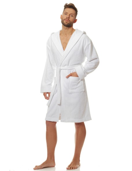 Szlafrok męski z kapturem L&L 2103 