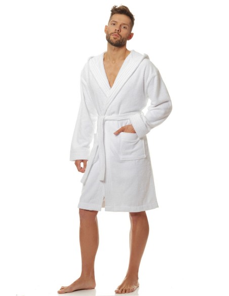 Szlafrok męski z kapturem L&L 2103 