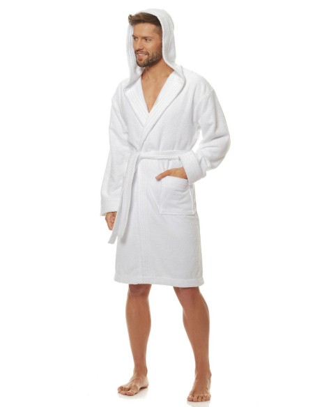 Szlafrok męski z kapturem L&L 2103 