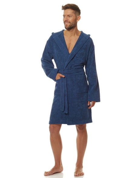 Szlafrok męski z kapturem L&L 2103 
