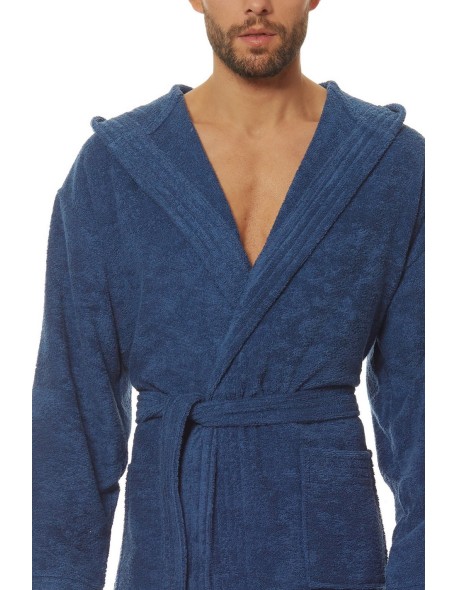 Szlafrok męski z kapturem L&L 2103 