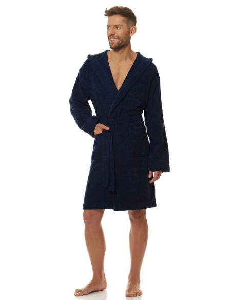 Szlafrok męski z kapturem L&L 2103 