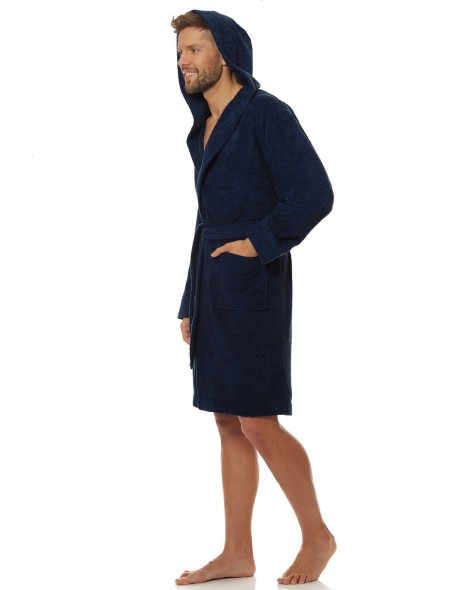 Szlafrok męski z kapturem L&L 2103 