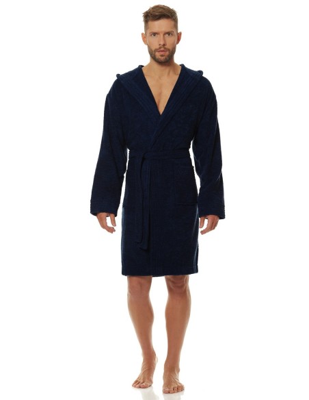 Szlafrok męski z kapturem L&L 2103 