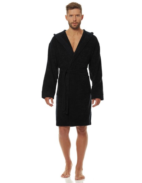 Szlafrok męski z kapturem L&L 2103 