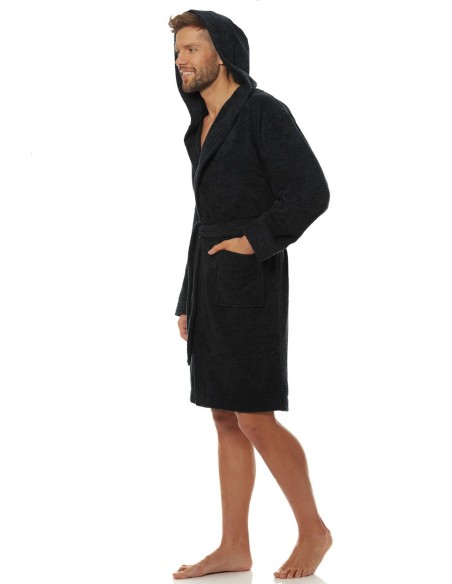 Szlafrok męski z kapturem L&L 2103 