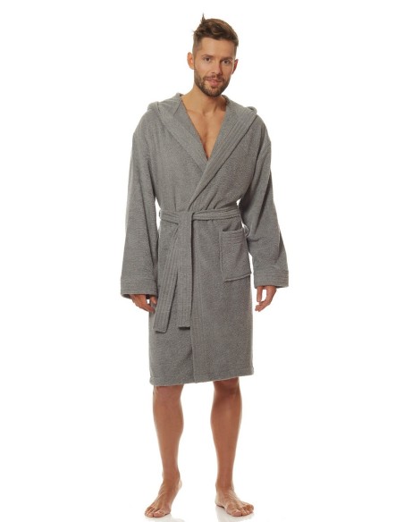 Szlafrok męski z kapturem L&L 2103 