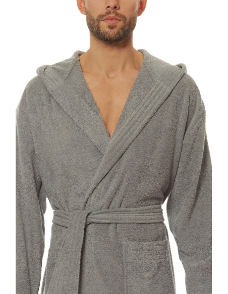 Szlafrok męski z kapturem L&L 2103 