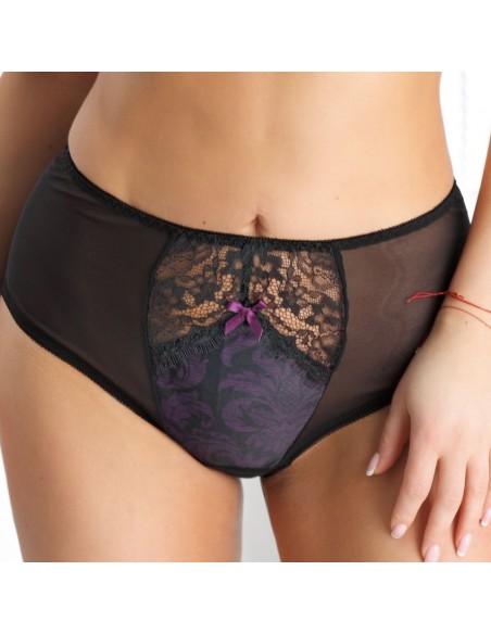 Figi damskie z wysokim stanem Nessa Clarisse fioletowe N02 