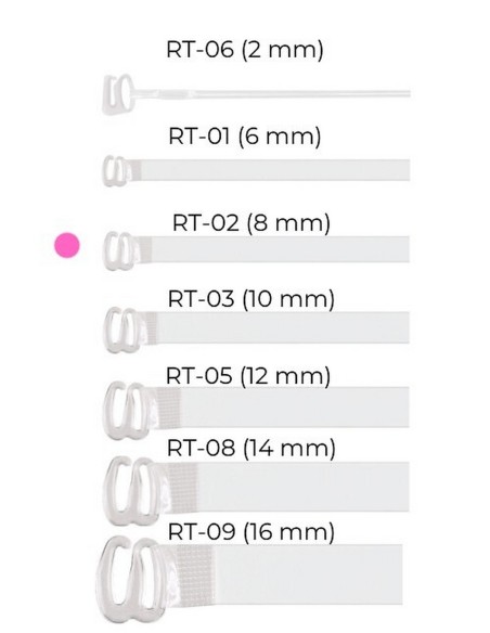 Ramiączka silikonowe RT 02  8 mm, Julimex