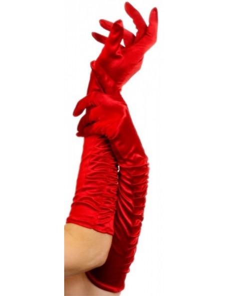 Gloves long deluxe - red, Smiffys