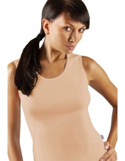 Sara koszulka damska szerokie ramiączka s-xl beżowa, Emili