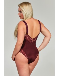 Body miękkie Krisline Selena bordowe, koronkowe 2