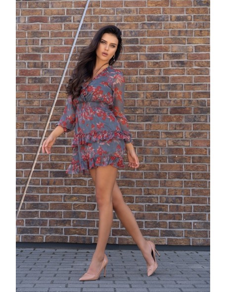 Visteriam dress women's with frills floral...