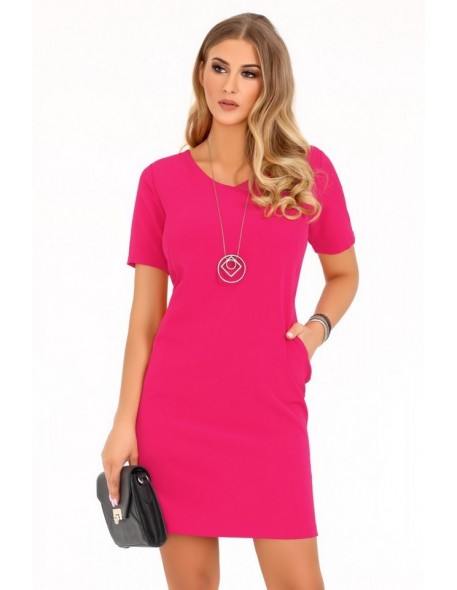 Minar dress women's with short sleeve fuchsia, Merribel 85476