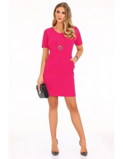 Minar dress women's with short sleeve fuchsia, Merribel... 2
