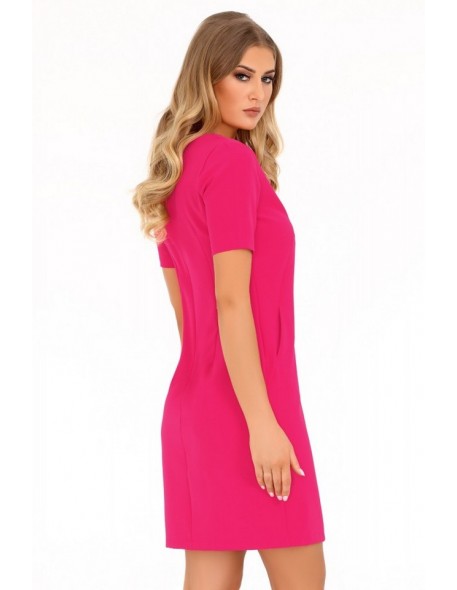 Minar dress women's with short sleeve fuchsia,...